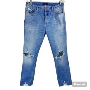 NEUW Barely Worn Men’s Destroyed Skinny Jeans Manufactured HolesTears Size 32 32